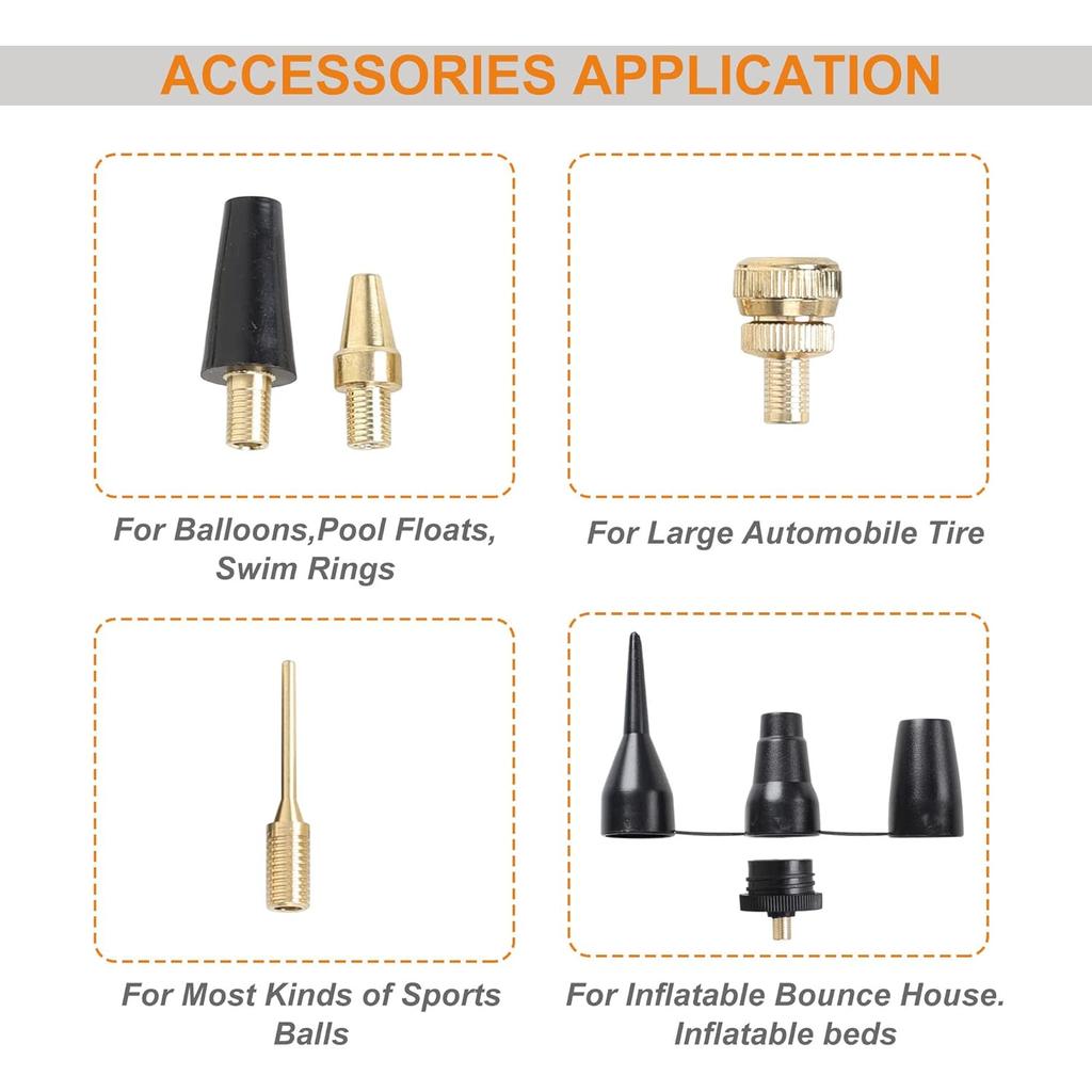 10 Pieces Heavy Duty Air Compressor Accessory Kit, 100PSI Tire Inflator with Gauge, Air Blow Gun and Air Nozzles, 1/4" NPT Air Tool Kit