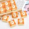 10pcs Lovely Animals Cat Toast Bread Charms for Jewelry Making Findings Kawaii Resin Charm Pendants Flatback DIY Keychain