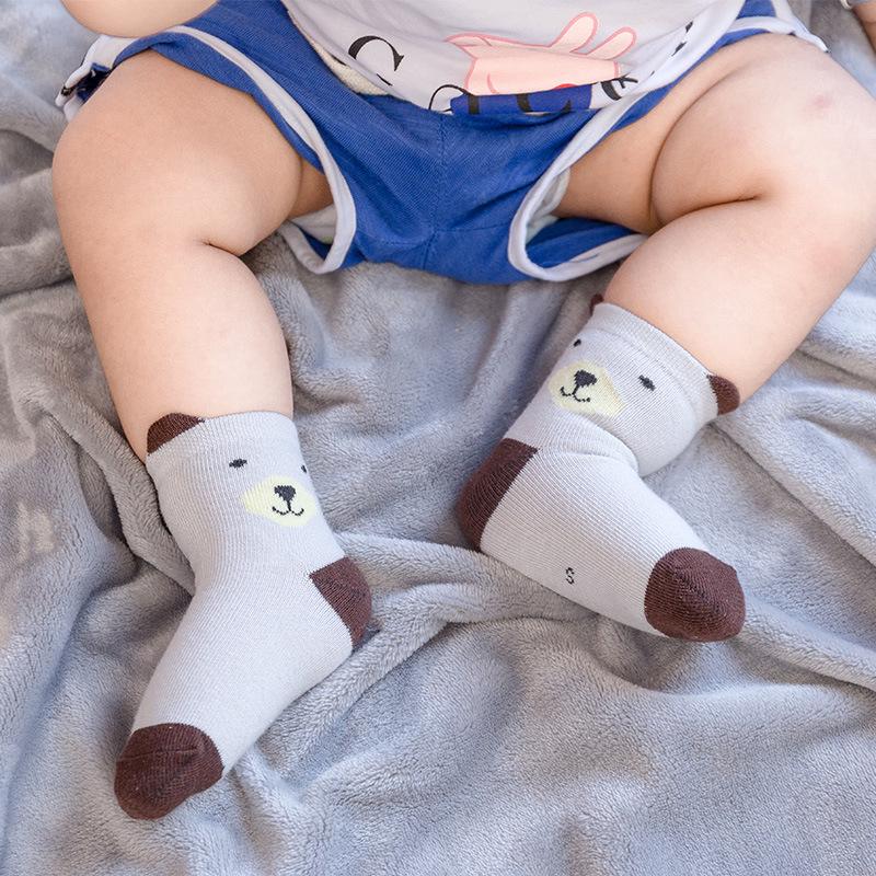 2025 Breathable Cotton Baby Socks - Unisex Cartoon Ear Design for Spring & Autumn