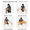 Outdoor Folding Adjustable Aluminum Camp Table