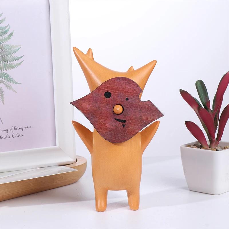 Wooden Grain Resin Ornaments Forest Wizard Wooden Korogu The Legend Of Zel-Da Breath Of The Wild Garden Leaf Elves Crafts