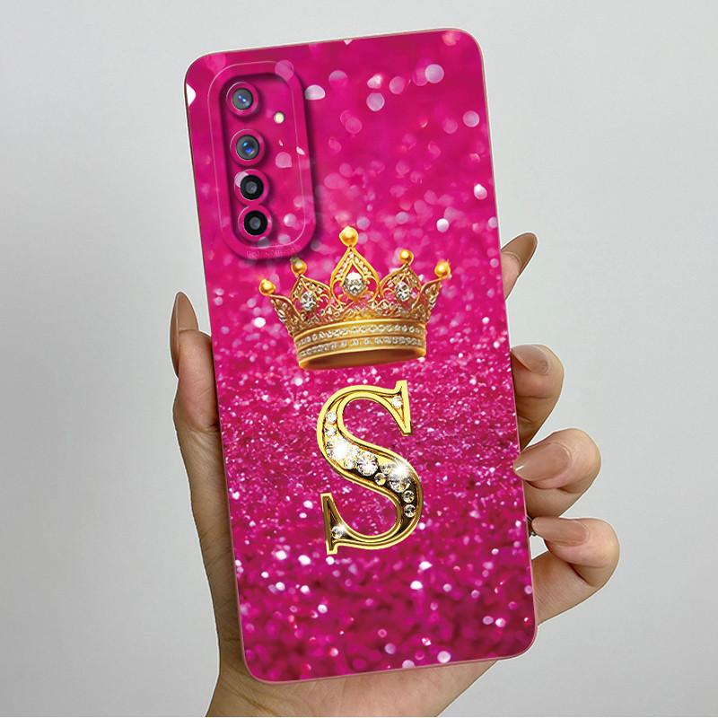 For Realme 6 6Pro Fashion Initial Letter Couple Phone Case for Realme6 6 Pro 6s Narzo Soft Silicone TPU Lens Protective Casing