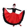 Glatter Spanischer Paso Doble Rock Polyester Party Lateinischer Tanz Kostüm Großer Schwung Karnevalskleid Bühnenauftritt Rock Tanz