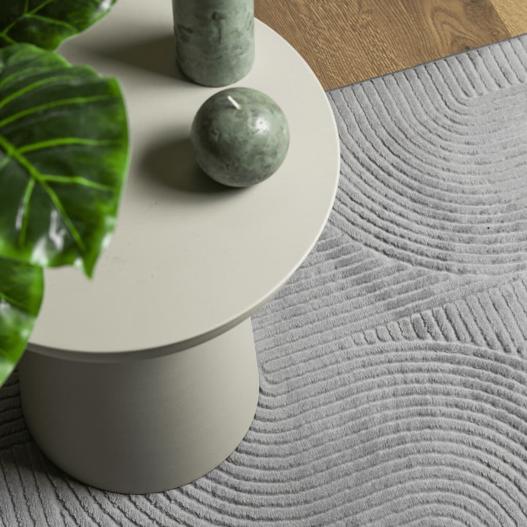 IZA Short Pile Rug Scandinavian Style Grey 100 X 200 Cm