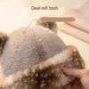 Cute Elk Leopard Print Pom-Pom Hat: Winter Ear Protection for Girls
