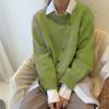 Damen Herbst Winter Pullover mit schrägen Knöpfen und unregelmäßigem Design, Strickjacke, Strickjacke