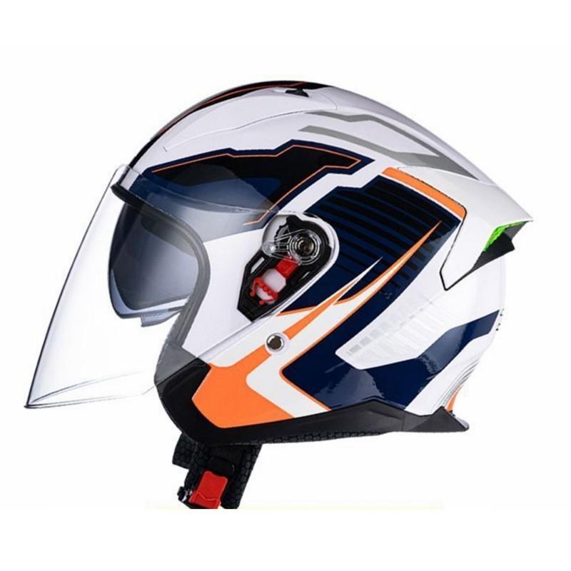 Motorcycle Helmets Half-helmets Men Women Built-in Double Lenses Covered Motorcycles Three-quarters Riding Electric Vehicles