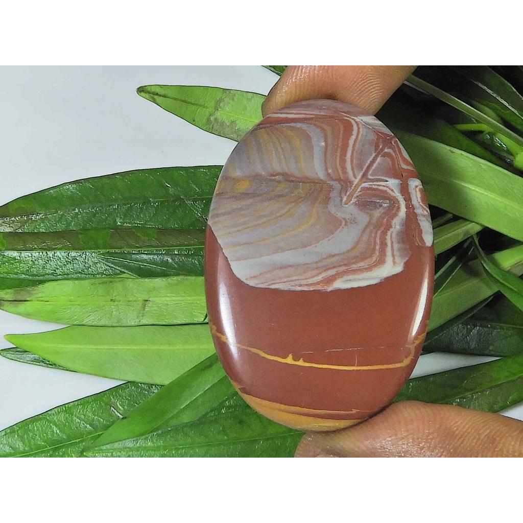 29X44X05MM Přírodní kabošon z noreenského jaspisu, oválný, volný drahokam, 61 karátů, SK-3829