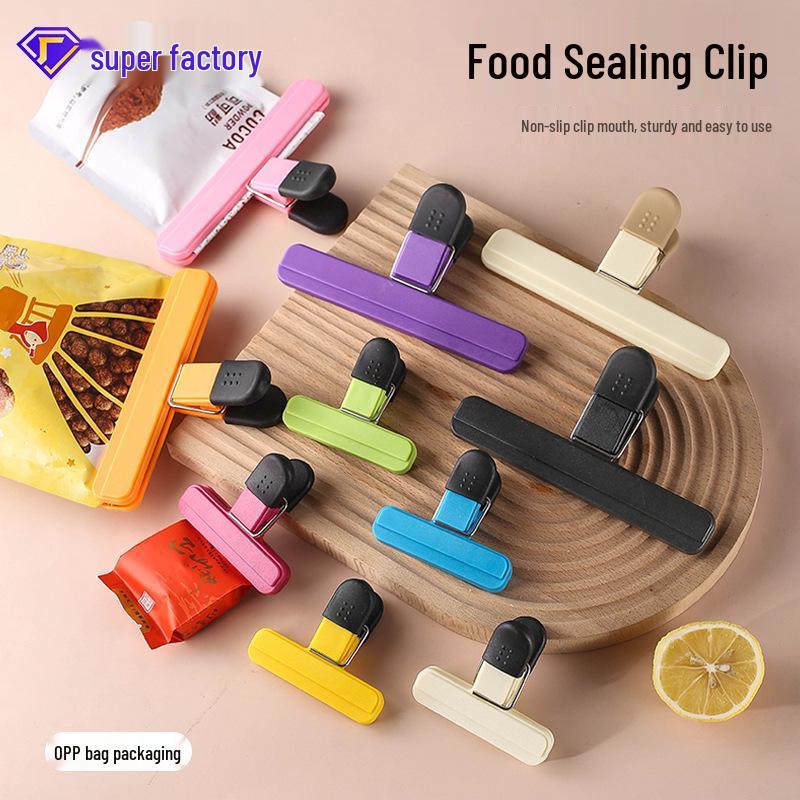 Kuchyňské klipy na uchovávání potravin - Vlhkostěsné, víceúčelové klipy na plastové sáčky pro domácí svačiny