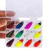 12 Stück Box-Set Metalllöffel Angelköder Wobbler Casting Jigging Angelzubehör Pesca Döbel, Einzelhaken Spinnerköder Forelle Barsch