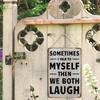 Vintage Funny Self Talk Metal Sign Wall Art Decor Plaque