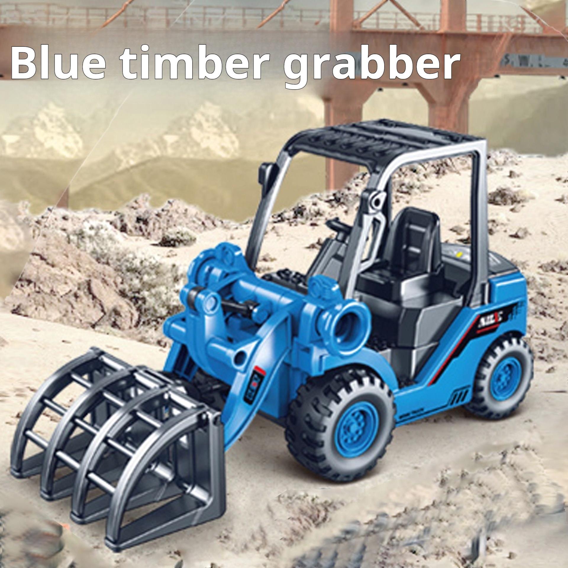 

Children s Simulation Inertial Driving Construction Vehicles Baby Excavators Bulldozers Log Grabbers Toy Fleets For Kids Gifts синий