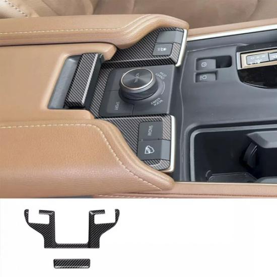 ABS Carbon Center Console Button Cover Trim For Toyota Grand Highlander 2024-25