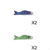 4Pcs Japanese Windsock Wind Streamer Home and Garden Hanging Decor