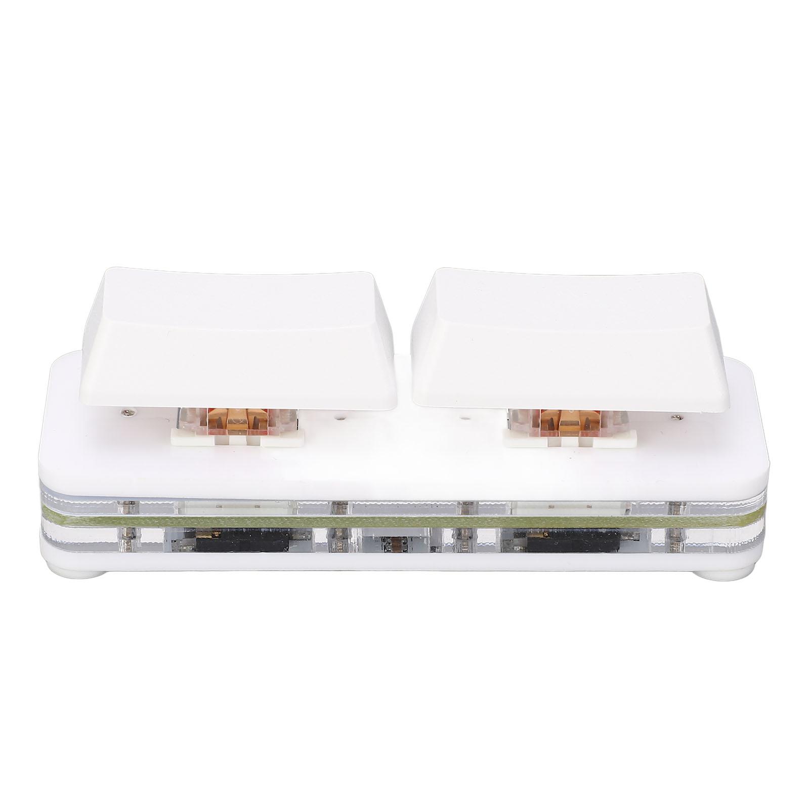 

Программируемая ПК-клавиатура 2 клавиши RGB USB проводная с возможностью горячей замены Программируемая механическая мини-клавиатура OSU для игр Белая белый