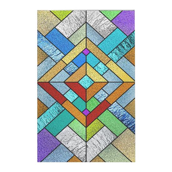 Stained Glass Window Privacy Film Vintage Home Church Decorative Frosted Static Cling Reusable UV Sun Blocking Glass Sticker Cover