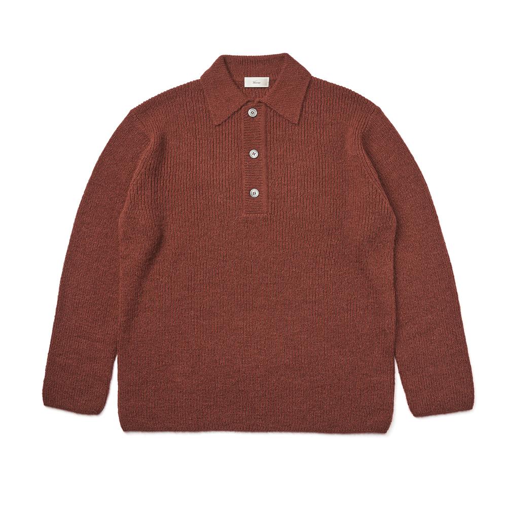 Berno [Casual] Alpaca Collar Knit Maroon M