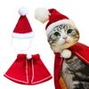 Comfortable Dog Christmas Cape Hat Adjustable Pet Xmas Hat  For Cat Dogs Puppy