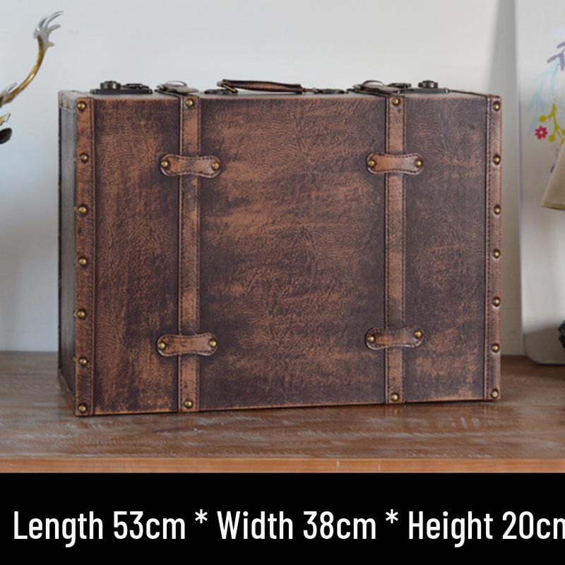 European Retro Leather Storage Box - Handbag, Clothes, and Travel Photography Prop Organizer