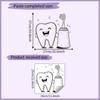 Cartoon Tooth Design Wall Sticker Pvc Waterproof Easy To Tear And Install For Bathroom Bedroom Washbasin Home Decoration