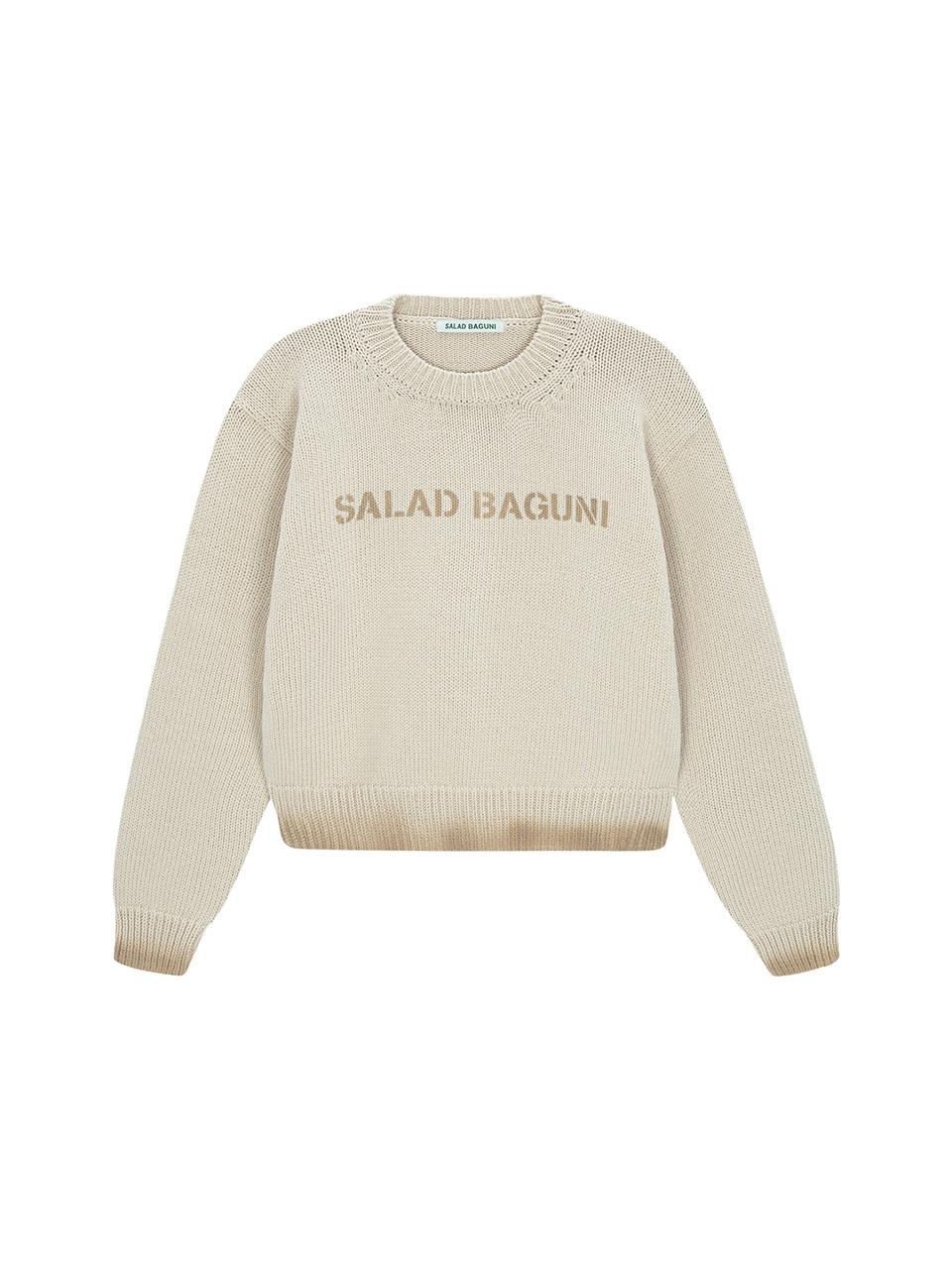 Salad Basket Spray Pattern Knit - Beige