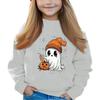 Halloween Day Girls Round Neck Pullovers For Kids Printed Baby Tops