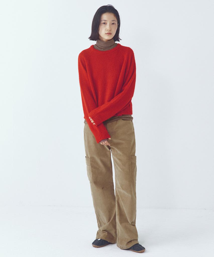 CITTA Essential Alpaca Wool Round Knit_Ctk251(Red)