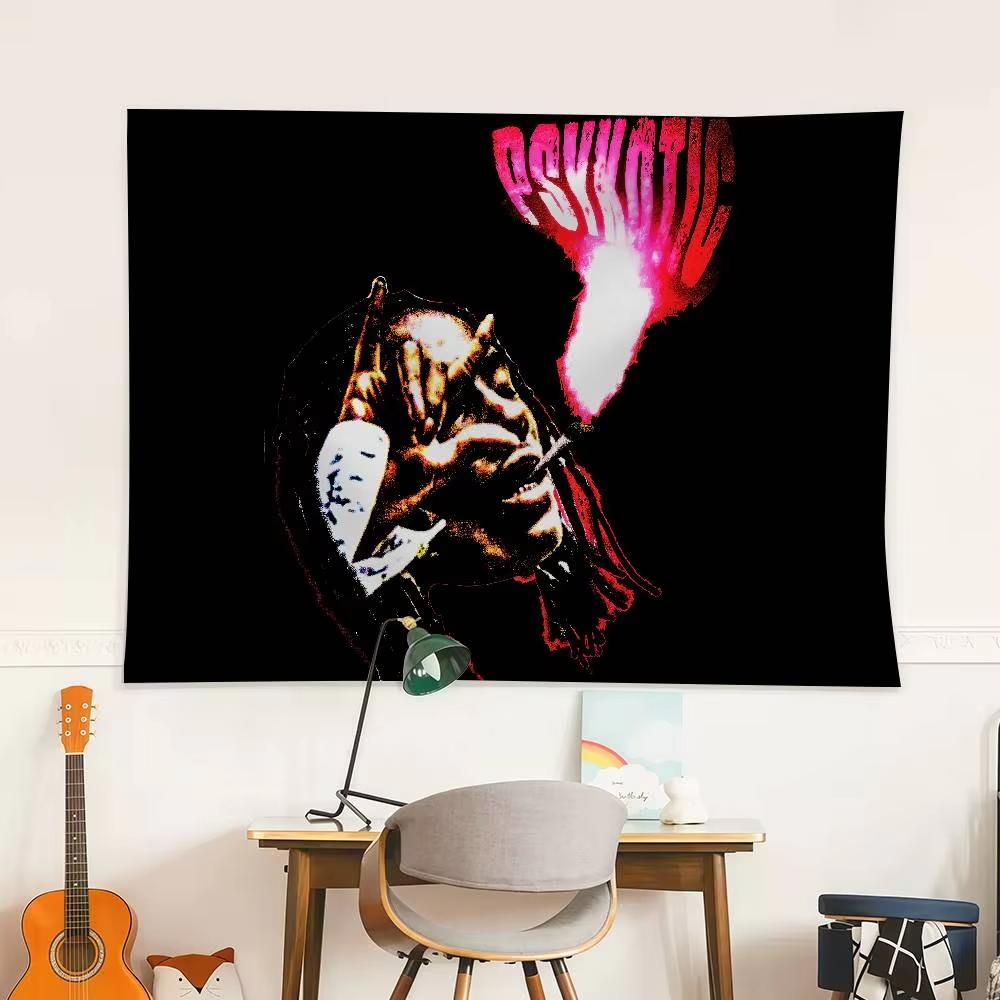 Rapper OOsamaSon Psykotic Outdoor Picnic Party Home Camping Flag Decoration Art Hanging Banner for Home And Garden