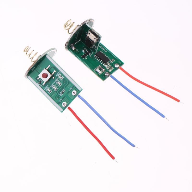 LED Driverkort Type-C Micro USB Lading Lommelykt Driver Bryter PCB Kretskort DIY Lyssett For 18650 26650 Batteri