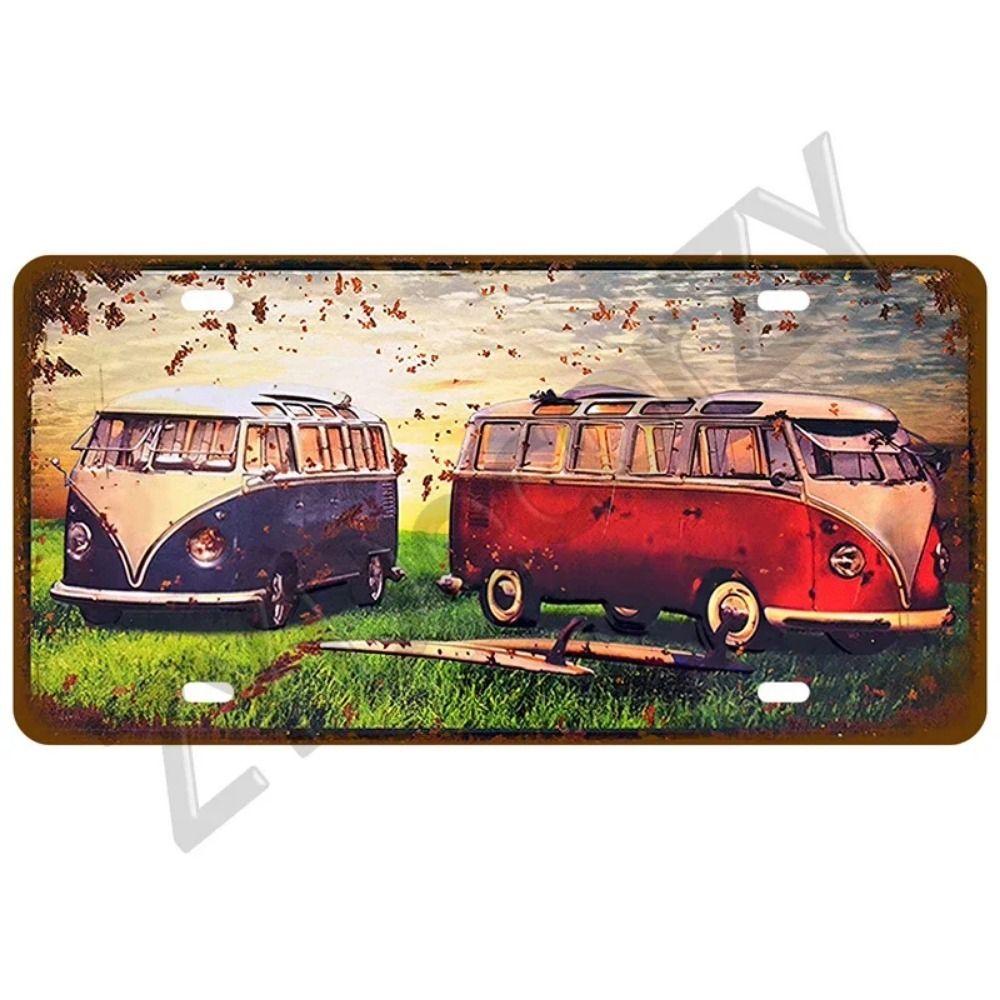 Vintage Route 66 Cars Metal Tin Sign Bar Club Tire Shop Decor