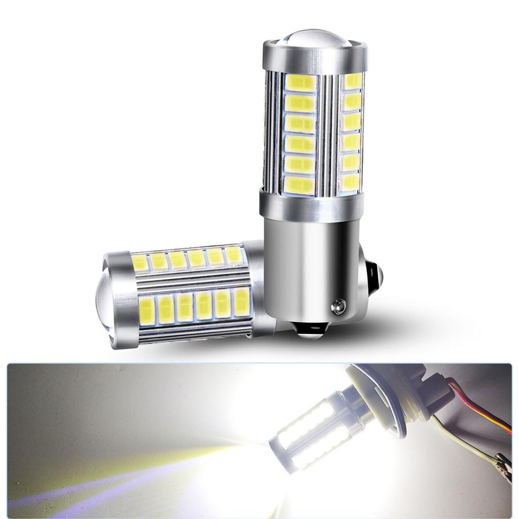 2pcs PY21W P21 5W 1156 Ba15s 1157 Bay15d 33 SMD Led Car Flash Brake Bulbs Lights Reverse Parking Lamps Back Up Lights 1