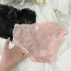 Transparent Lace Panties Low Waist Mesh Flower Briefs Breathable Lace Thin Underwear  Girl