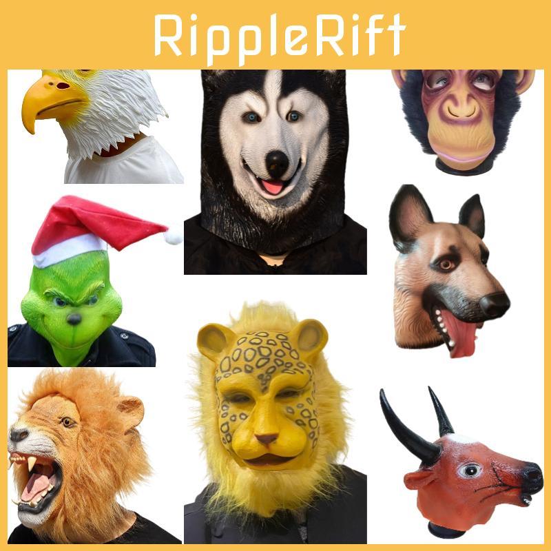 Funny Animal Headgear For Halloween Cosplay Latex Material Various Designs Perfect For Dressing Up Funny Props Characters)
