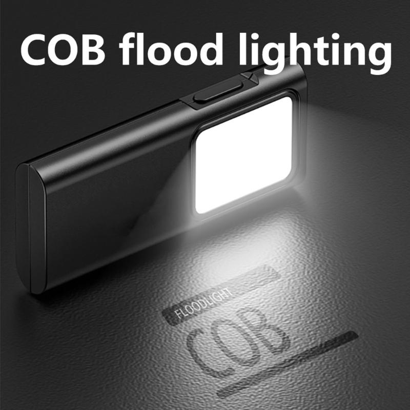 Portable ABS Small Flashlights 800LM Flood Light 4 Adjustable Mode Waterproof Plastic Texture for Home Running Repair