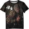 2024 Black Myth Wukong Color Printing Pattern Printing Short Sleeve T-Shirt Summer Men's and Women's Casual Versatile Fashion