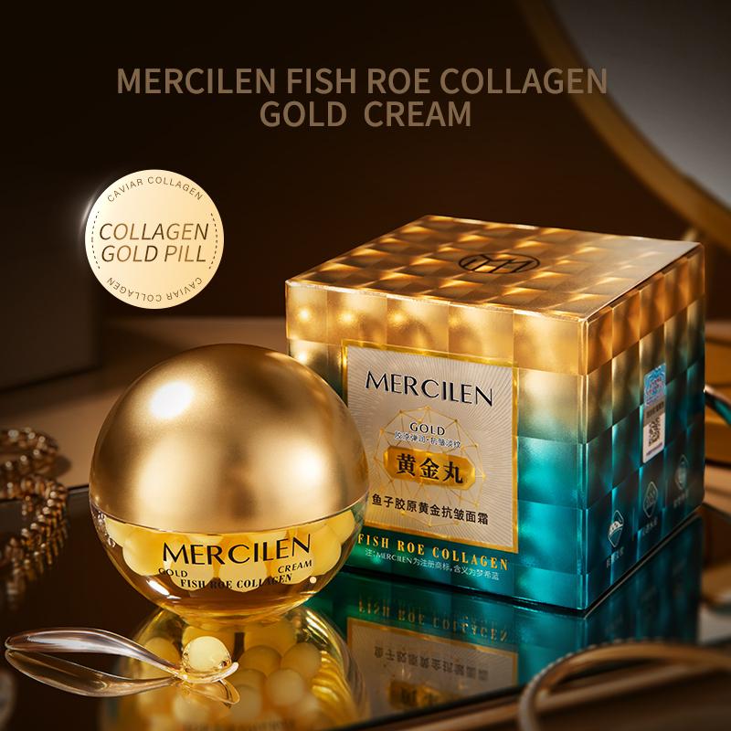 MERCILEN Caviar Collagen Gold Anti-Falten Creme Feuchtigkeitsspendende, Feuchtigkeitsspendende und Straffende Haut Gold Pillen Verbesserte Version Anti-Falten Creme
