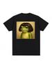 Lustiger Frosch Avatar Bobo Kopf Meme T-Shirt Unisex Modisch Humorvoll Kurzärmelig Retro 90er Lässiges Lockeres T-Shirt