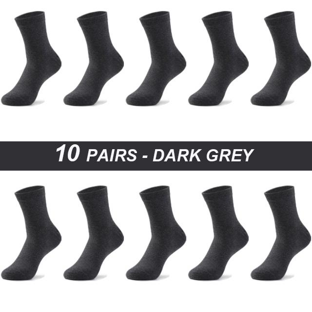 10 Pairs Plus Size Men's Socks Cotton High Quality Black White Business Soft Breathable Winter Male Long Socks New Style