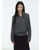 Anggae Big Cowl Tie Pullover Gray