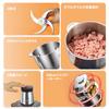 Bear Food 2L Large Capacity 300W Electric Mixer Glass and 304 Stainless Steel for Mincing Baby and PSE Certified Processor, (2 Bowls), Multi-Speed,