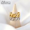 EManco Dropshipping Stainless Steel Chain Rings Fashion Minimalist Design Gold Plated Women's Ring Jewelry 48 Hour Shipping