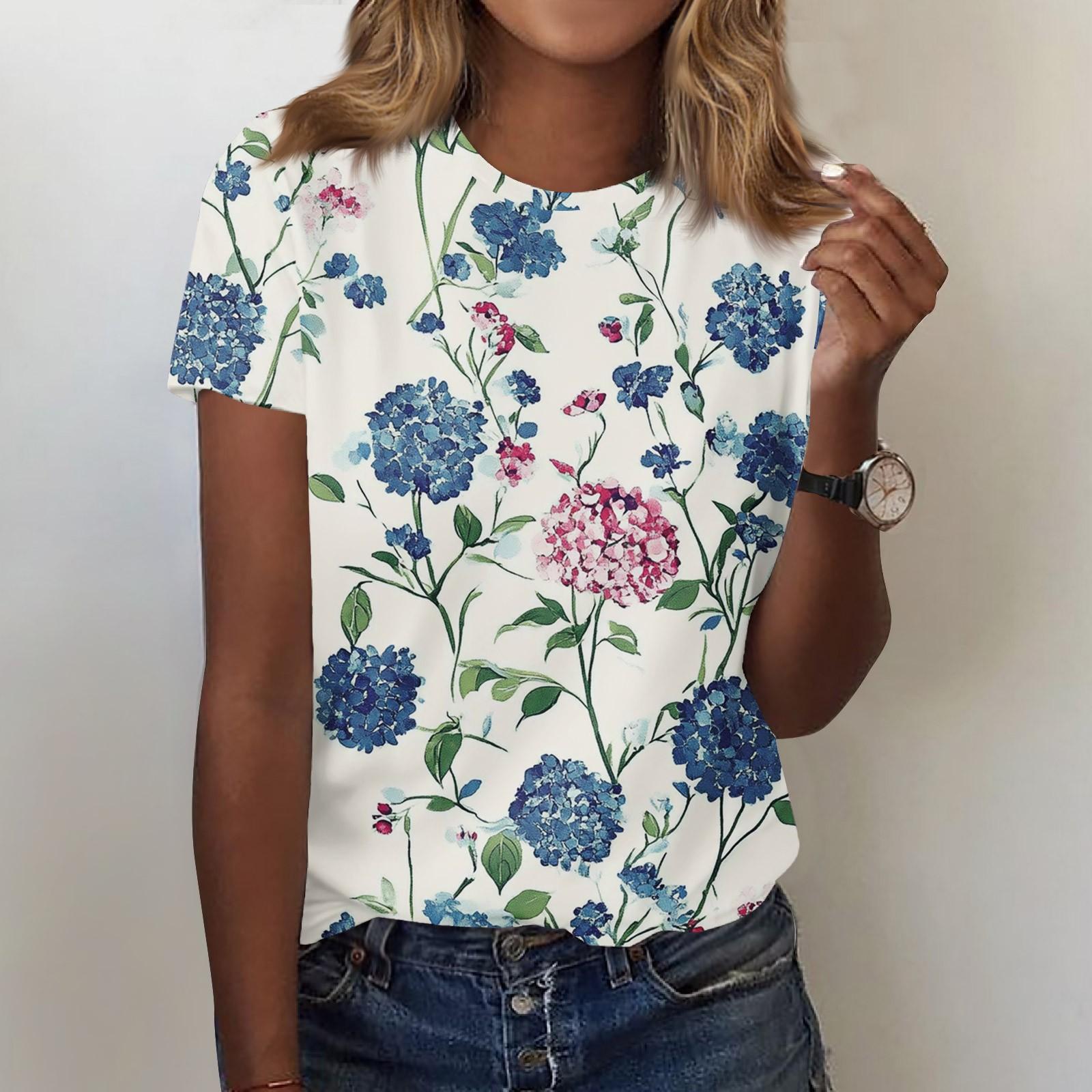 

Женская мода повседневная футболка с круглым вырезом и короткими рукавами, топ, футболка, топ L