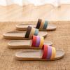 Summer Women Linen Slippers Lightweight Flat Home Slides Fashion Comfortable Non-slip Slippers Indoor Men Living Room Slippers