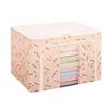 Cotton Linen Foldable Storage Box with Steel Frame - Large Capacity Clothes Organizer