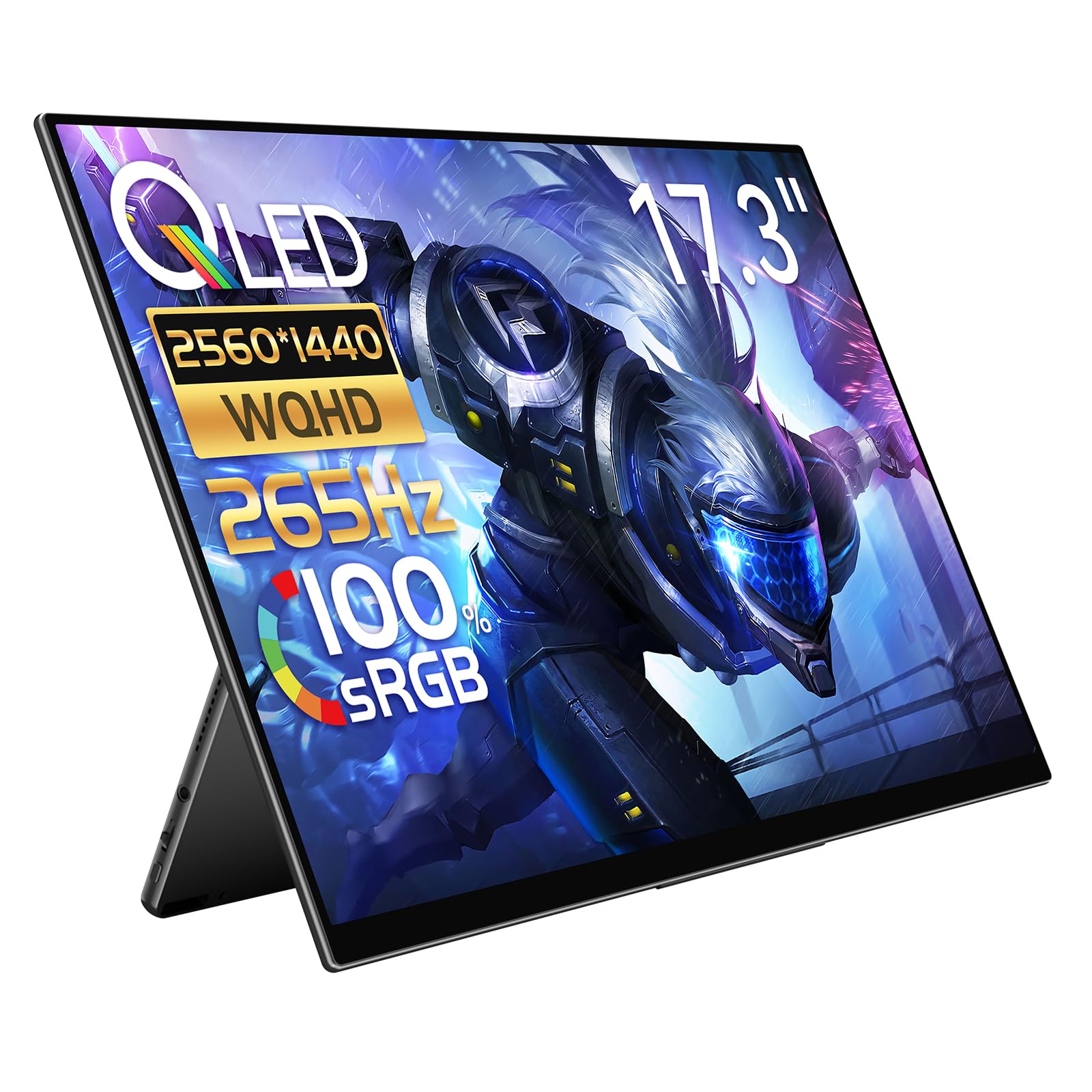 

EHOMEWEI Мобільний сумісний зі Switch QLED Портативний ігровий 1 мс 2560x1440 2K Сумісний зі стандартом Цифрового кіно з чохлом Гарантія виробника