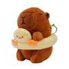 Clearstone Capybara Plush Duck Swim Brown Keychain, Chabimaru, Ring, 18.5cm,