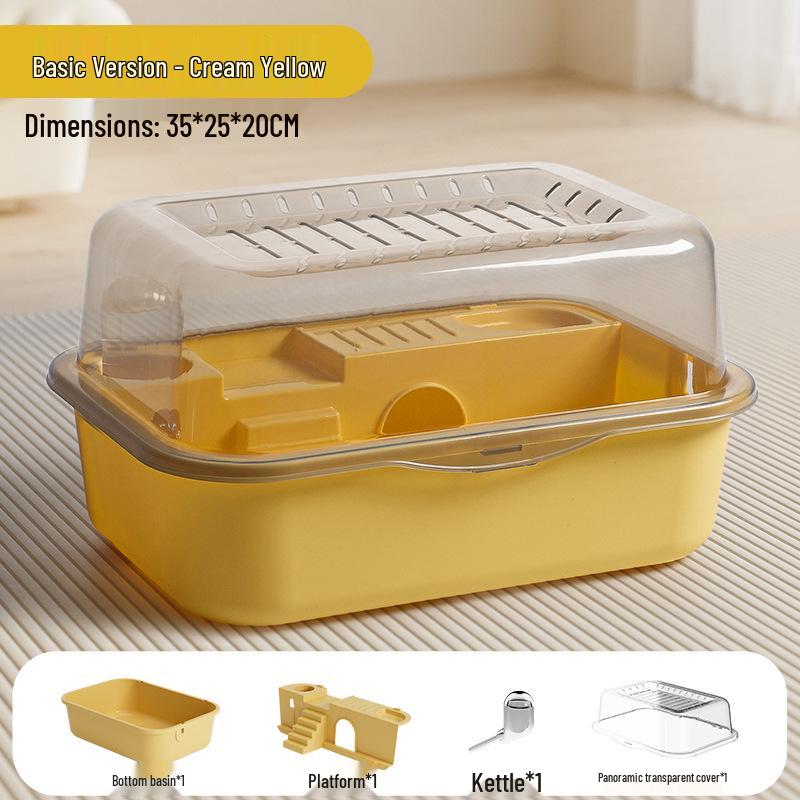 Transparent Luxury Hamster Villa for Golden Bears