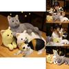 Cute And Cuddly Cat Plush Toy Realistic Animal Stuffed Doll For Kids Perfect Birthday Gift