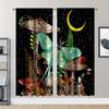 Garden Design Knit Fabric Drape Panels with Rod Pocket  Bright - Filtering Polyester Drapes Bird and ButterflyforBedchamber