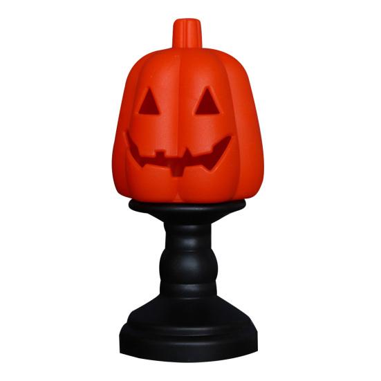Halloween Lamp Decoration Light-up Black Cat on Pumpkin Statue Spooky Eyeball/Skull/Pumpkin Candle Holder with LED Light for Halloween Tabletop Decor